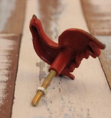 Rustic Red Solid Metal Cast Iron Drawer Knobs Pulls Roosters/Chicken Hardware