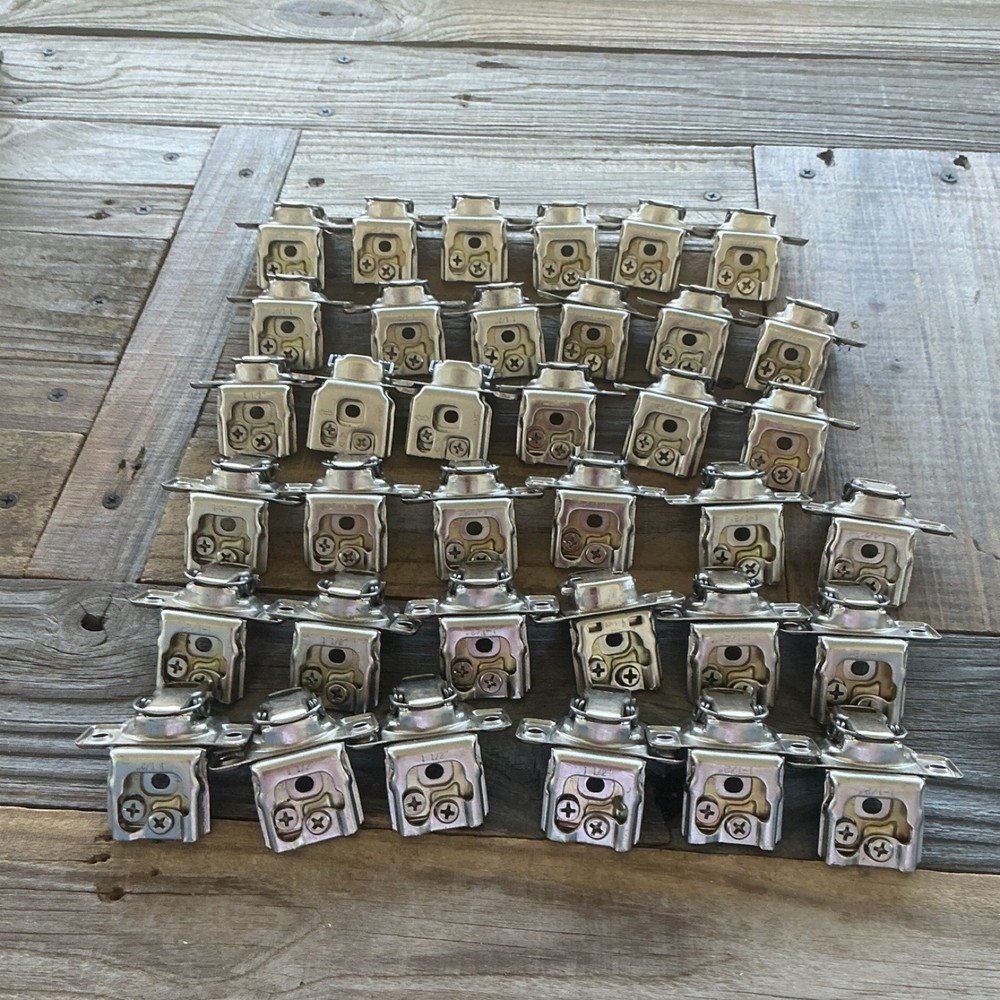 Cabinet Door Hinges – Lot of 42 Steel Nickel Plated / 1-1/2” and 1-1/4”