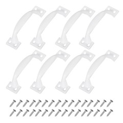 8pcs 3 Inches Gate Handle with Screw for Kitchen Closet Door White