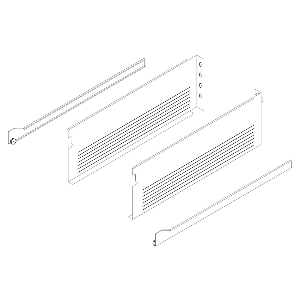 5x BLUM 18″ METABOX 5-7/8″ (150mm) High Model H White 320H4500C15 Drawer Slide