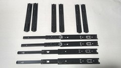 5 Pairs Full Extension 100-lb Ball Bearing Drawer Slides 10″ Black