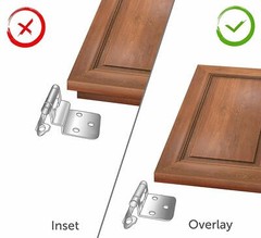 2/10/20/50X Kitchen Cabinet Hinges Self Closing Face Mount Cupboard Door Hinge