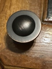 20-Stepped Round Cabinet Knob Oil Rubbed Bronze Pull Handle dia. 1.25 in 1.0H