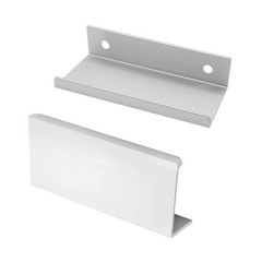 Silver Back Mount Finger Edge Pulls Aluminum Hidden Tab Drawer Handles 12 PCS