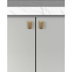 Hexa Series 1 In. Modern Medium Aged Bronze Rectangle Cabinet Knob (10-Pack)