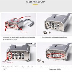 Outdoor Combination Padlock Fourdigit Password Lock Security