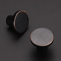 1.18 In Round Cabinet Knob in Oil Rubbed Bronze Finish – Universal Fit