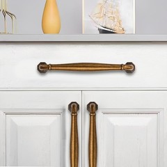 2 Pack 10 Inch Hole Center Antique Brass Heavy Duty Solid Cabinet pulls Ideal…