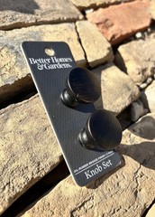 2-Pack BH&G 1.25 in Modern Round Knob Cabinet Drawer Set Oil-Rubbed Bronze