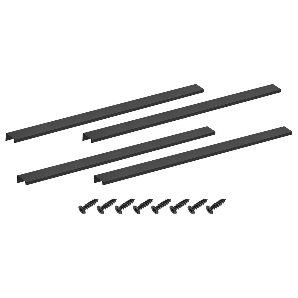 4pcs Cabinet Edge Finger Pull 500mm / 19.69″ Hidden Cabinet Pulls Black