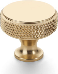 10 Pack 1-1/5″(30Mm) Gold Knurled Cabinet Knobs for Dresser Kitchen Knobs for Ca