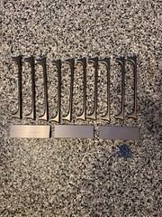 Lot of 10 Bronze Cabinet Pull Handles w/ 3 Matching Backplates & Screws