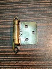1 Gatehouse Antique Brass 228950 Self-Closing Cabinet Hinges 3/8″ Inset