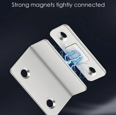 2pcs Magnetic Door Catch Latch: Invisible Drill-Free Cabinet & Sliding Lock
