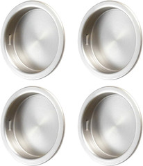 4PCS Closet Door Finger Pull, 1-3/4″ Recessed Flush Pulls, Satin Nickel | No