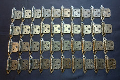Lot of 40 VTG Cabinet Door Hinges 3” 182 889 Self Closing Semi Concealed