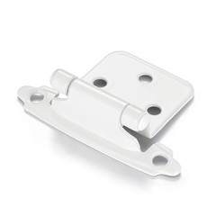 1/2 Inch Overlay Cabinet Hinges 10Pack White SemiConcealed SelfClosing