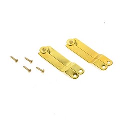 dophee 10Pcs Gold Folding Lid Support Hinges for 62x8mm/2.44″x0.31″,