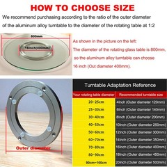 Aluminium Alloy Turntable Bearing Heavy Duty Swivel Turntable Lazy Susan