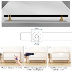 Matte Black Gold Cabinet Pulls 10 Inch Handles Doors Drawers Cupboards New
