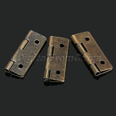 12Pcs Vintage Brass Hinges for Jewelry Chests Wine Wood Music Box Cabinet Door