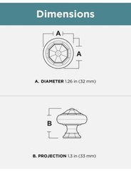 (10) Liberty Rounded Finial 1-1/4 in Polished Nickel Cabinet Knob P41932C-PN-CP