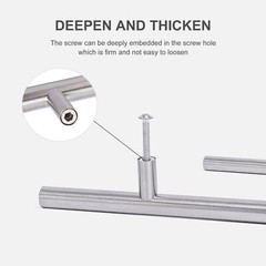 7.9” Stainless Steel T Bar Pull Handles Cabinet Door Kitchen Drawer Lot of 38