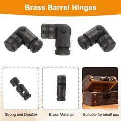 uxcell 20Pcs Invisible Barrel Hinges, 5x15mm Brass Concealed 5x15mm, Black