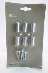 Ikea Rull 6 Knob Cabinet Drawer Pull Knob Brushed Chrome Distressed Packaging