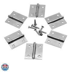 12Pcs 1 Inch 304 Stainless Steel Butt Hinges, Sliver Jewelry Box Hinges Small…
