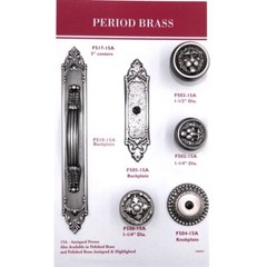 Pack of 10 F506 Antique Pewter 1 1/4″ Solid Brass Cabinet Knob Pulls Keeler