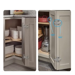 165 Degree Corner Cabinet Hinges 2 Pack Full Overlay Hydraulic Concealed Soft