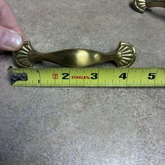 Lot Of 12 Vtg Keeler Brass Company Solid Cast Brass Hardware Brush Gold Tone