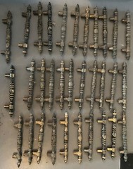 Antique Brass 5” Bar Pull Cabinet Handles Set of 32