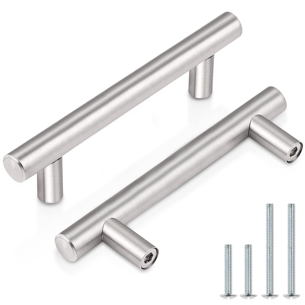 Probrico (30 Pack 3 Inch Hole Centers Kitchen hole center 3″, Brushed Nickel