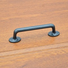 Rustic Black Metal Barn Door Cabinet Handles and Drawer Pulls, 3.86 inch (96m…