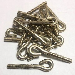 16-pack Eye Bolts for Bail Pulls, 1.75” length, Yellow Zinc, 10-24 Coarse Thread