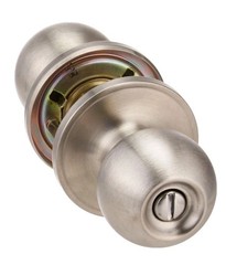 Schlage Corona Knob Bed and Bath Lock in Satin Stainless Steel – J40 CNA 630