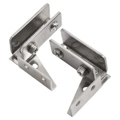 2PCS Glass Hinges Stainless Steel for Glass Panels in Kitchens 43.5x40mm