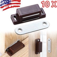 10PCS Magnetic Door Catches Latches Kitchen Cupboard Wardrobe Cabinet Catch USA