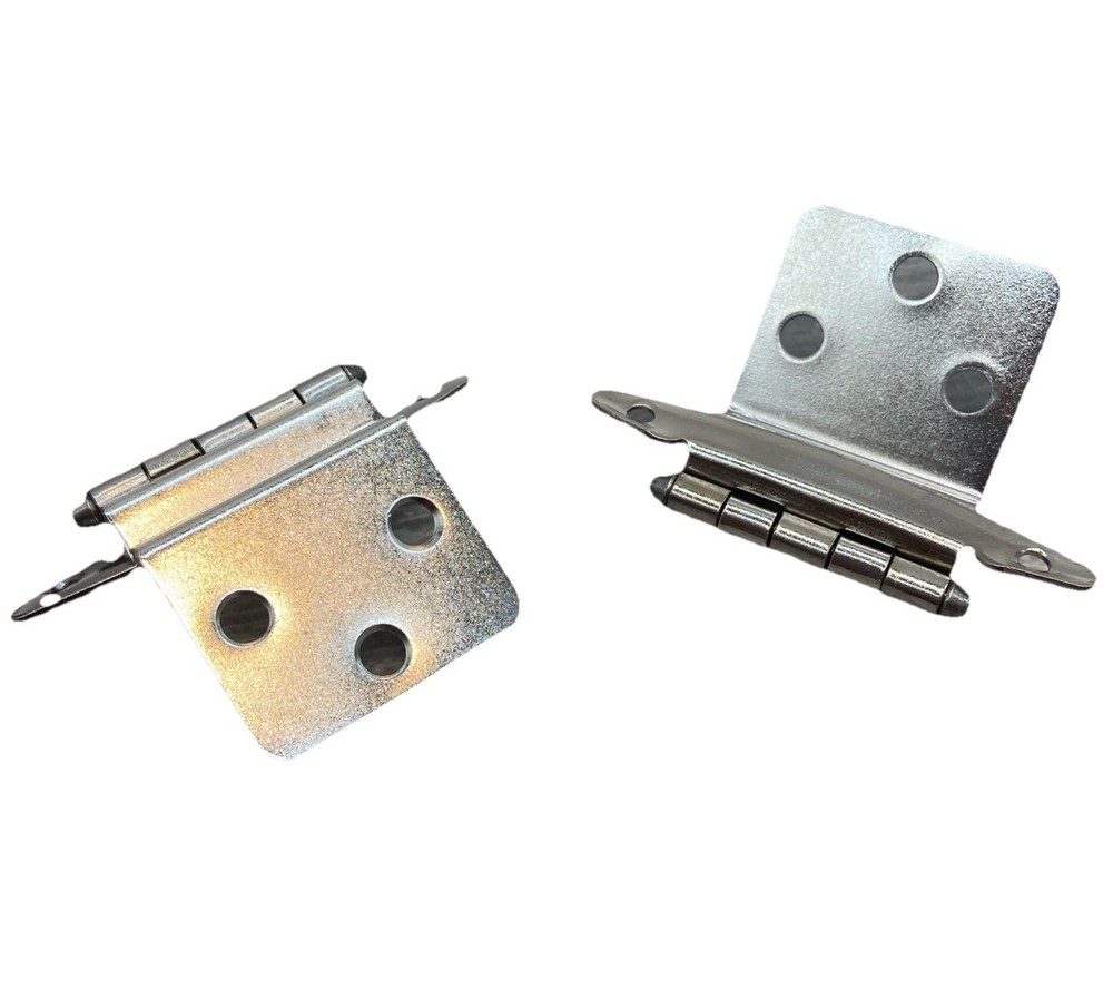 Style Selections 3/8″ Inset Non-Spring Cabinet Hinge Silver Color Lot Of 4 {PP}