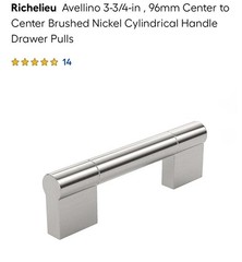 Top Knobs (3) 5-1/16 & (4) 3-3/4 drawer pulls brushed nickel with screws