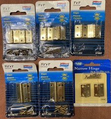 Lot of 27 Vintage Miniature Brass Hardware Packs – Ives, National, Lawrence- NOS