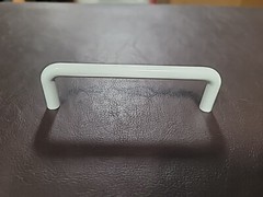 Period Brass 4 In CC Solid Brass White Drawer Pull For Cabinets And Drawers
