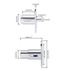 Drawer Desk Wardrobe Cabinet Push Plunger Lock 3/4″ Cylinder Diameter