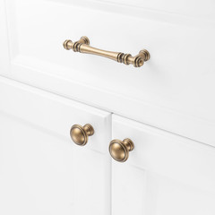 10 Pack 3-3/4 Inch Antique Brass Cabinet Pulls Vintage Brass Cabinet Handles Bra