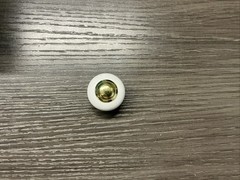 Belwith Hickory P722-UB White Porcelain 1 1/4″Cabinet Knob Pull Ultra Brass (50)