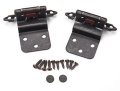 10 Pair 20 pcs Self Closing Cabinet 3/8 Offset Inset Hinges Aged Bronze AB 62728