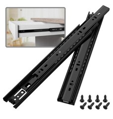 1 Pair Full Extension Ball Bearing Drawer Slides 14 Inch Black Baidice