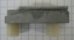 GRASS SLIDE-ON BASEPLATE #67385, 9.3mm, STRAIGHT, WITH 10mm PLASTIC DOWELS